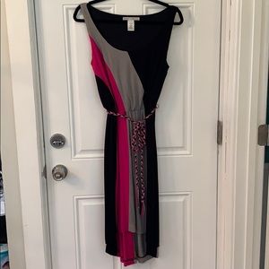 Maggy London Colorblock Hi/low dress